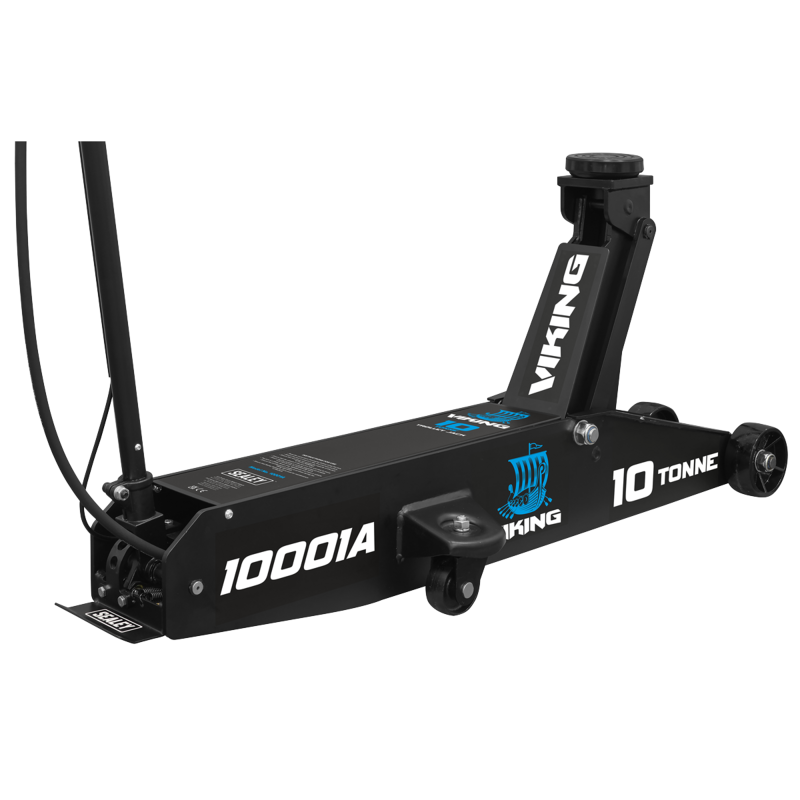 Sealey 10001A Viking Professional Long Reach Air/Manual Operation Trolley Jack with Rocket Lift 10 Tonne