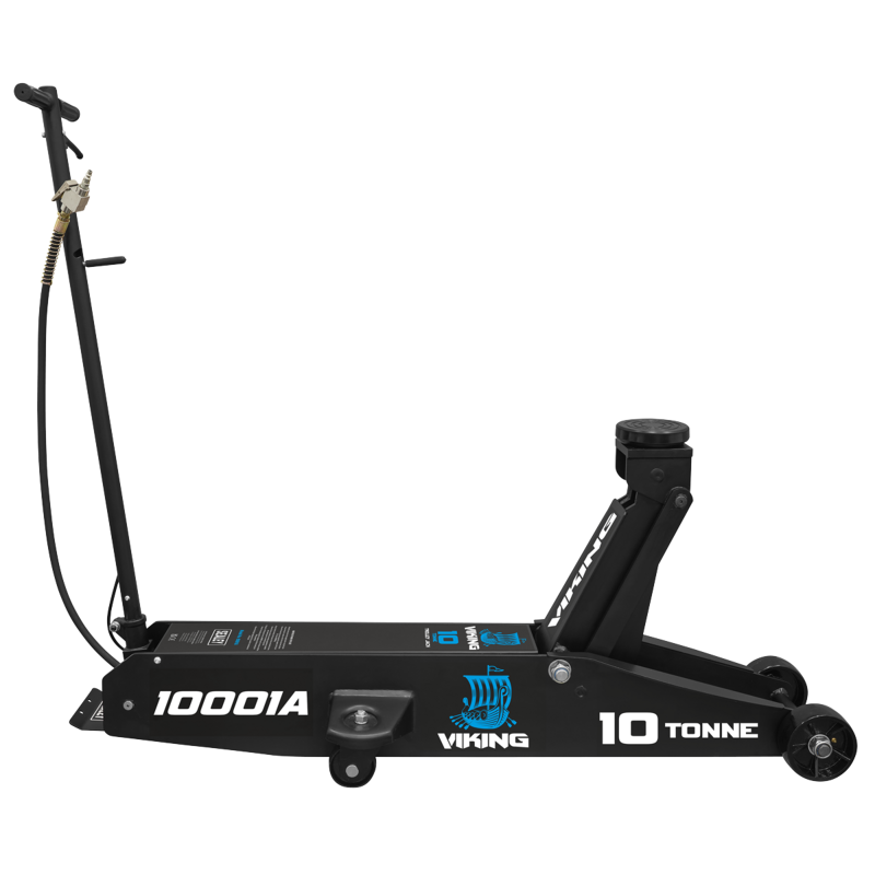 Sealey 10001A Viking Professional Long Reach Air/Manual Operation Trolley Jack with Rocket Lift 10 Tonne