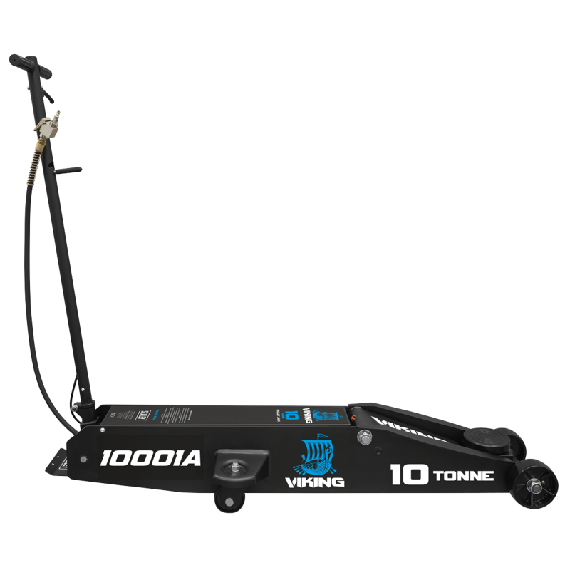 Sealey 10001A Viking Professional Long Reach Air/Manual Operation Trolley Jack with Rocket Lift 10 Tonne