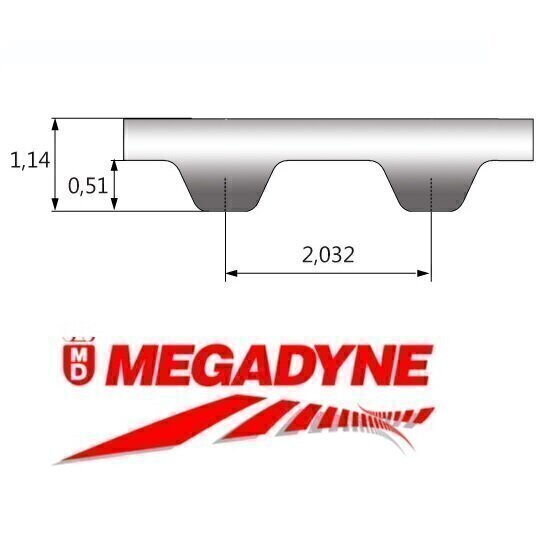 1856MXL019 Megadyne Isoran Timing Belt
