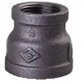 1 1/2 x 1inch BSPT Reducing Female Socket Black Malleable Iron Fitting Banded BS143, Fig 240