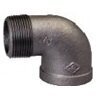 1 1/2inch BSPT Male Female Elbow 90 Degree Banded BS143 Black Malleable Iron, Fig 92