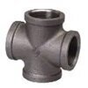 1/2inch BSPT Equal Female Cross Black Malleable Iron Fitting Banded BS143, Fig 180