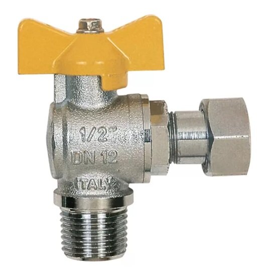 1/2inch BSP Male x Female Gas Angle Ball Valve