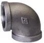 1/8inch BSPT Equal Female Elbow 90 Degree Black Malleable Iron Fitting Banded BS143, Fig 90
