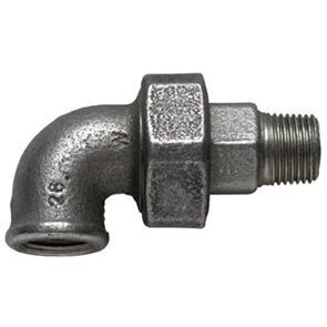 2inch BSPT Male Female Union Elbow Banded BS143 Black Malleable Iron, Fig 98