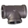 3/4inch BSPT Equal Female Tee Black Malleable Iron Fitting Banded BS143, Fig 130