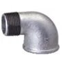 3/8inch BSP Male Female Equal Elbow 90 Deg Beaded DIN Galvanised Malleable Iron Fitting, Fig 92