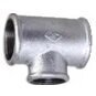 3 x 2 1/2 x 3inch BSPP Reducing Branch Tee Beaded DIN Galvanised, Fig 130