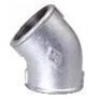 3inch BSPP Female Elbow 45° Beaded DIN Galvanised Malleable Iron, Fig 120
