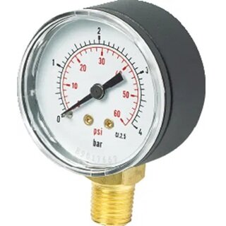 1/4inch BSPT  0-300 PSI 50mm Bottom Connection Pressure Gauge