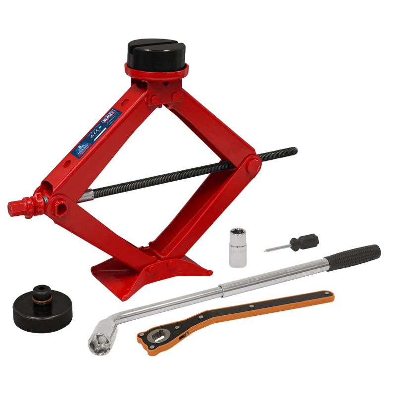 Sealey 59M Heavy-Duty Scissor Jack Kit 2 Tonne