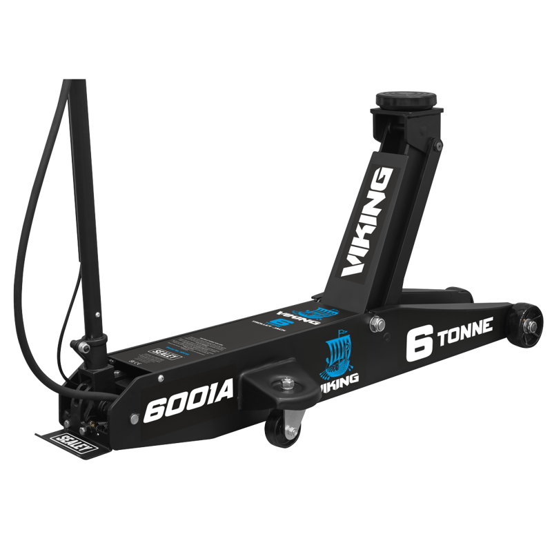Sealey 6001A Viking Professional Long Reach Air/Manual Operation Trolley Jack with Rocket Lift 6 Tonne