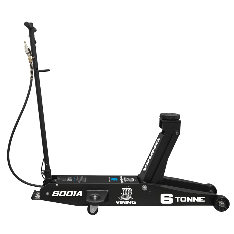 Sealey 6001A Viking Professional Long Reach Air/Manual Operation Trolley Jack with Rocket Lift 6 Tonne
