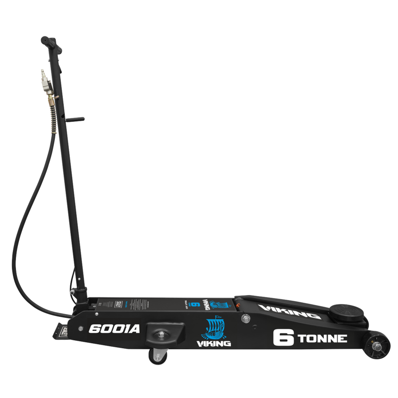 Sealey 6001A Viking Professional Long Reach Air/Manual Operation Trolley Jack with Rocket Lift 6 Tonne