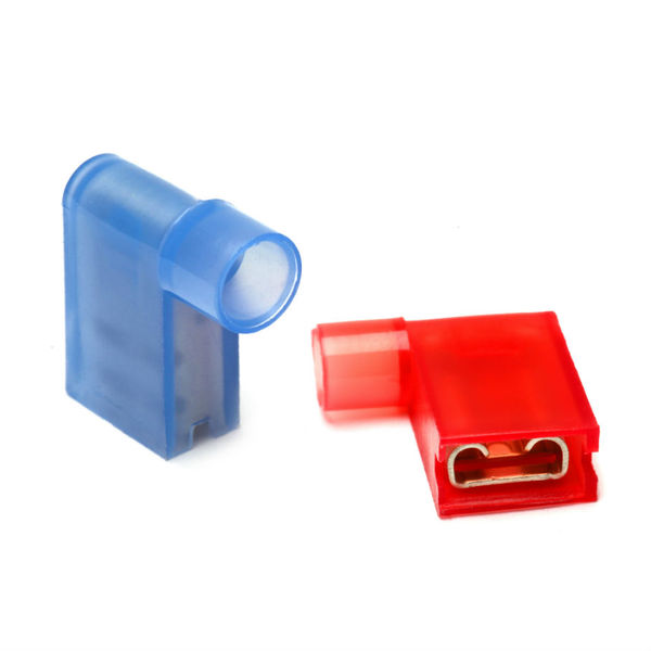 6.3 x 0.8mm Blue Nylon Insulated Flag Terminal Pack of 100 BearingBoys