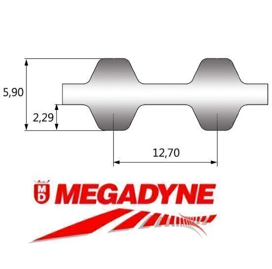 800H-DD-075 Megadyne Isoran Double-Sided Timing Belt (800H075DD)