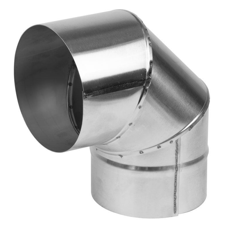 Sealey ABI1000AK3 Stainless Steel Exhaust/Flue 90 Bend for ABI600  ABI1000 120mm