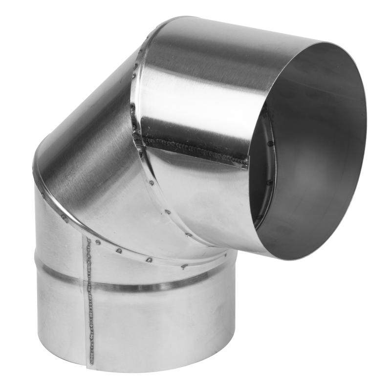 Sealey ABI1000AK3 Stainless Steel Exhaust/Flue 90 Bend for ABI600  ABI1000 120mm