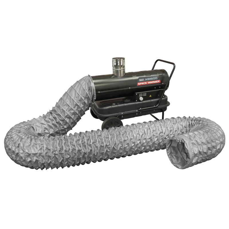 Sealey ABI600COMBO Space Warmer Indirect Kerosene/Diesel Heater 68,000Btu/hr with 5M Ducting