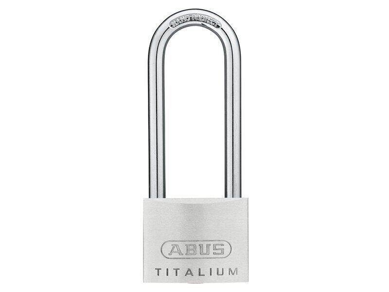 ABUS Mechanical 64TI/50mm TITALIUM Padlock 80mm Long Shackle