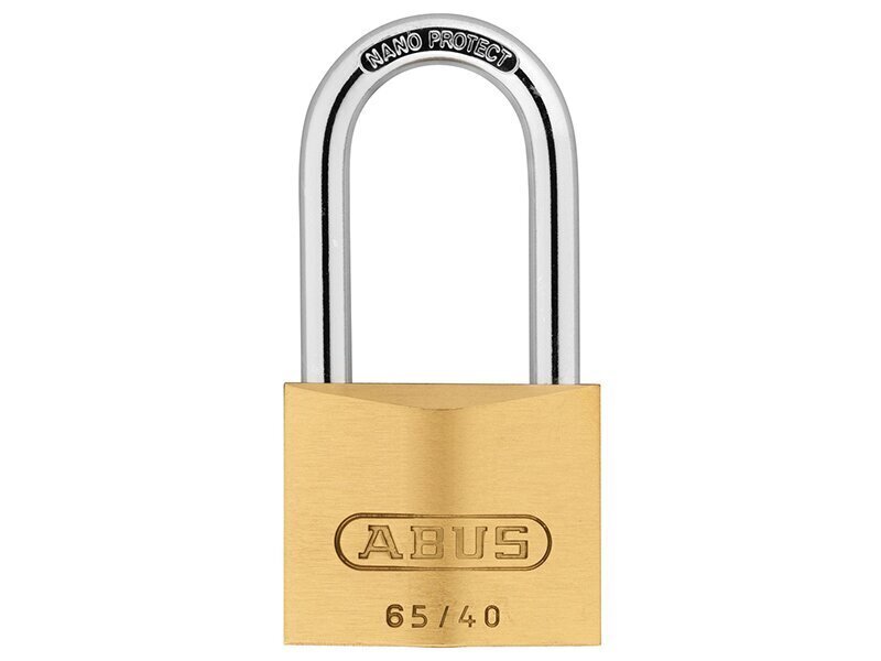 ABUS Mechanical 65/40mm Brass Padlock 40mm Long Shackle Keyed Alike 6404