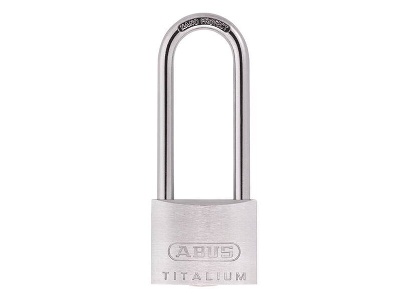 ABUS Mechanical 80TI/40mm TITALIUM Padlock 63mm Long Shackle Carded