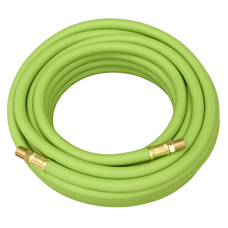 Sealey AHH10 High-Visibility Hybrid Air Hose with 1/4BSP Unions 10m x 8mm