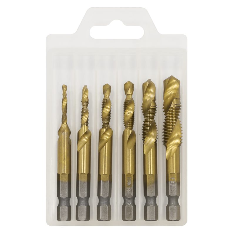 Sealey AK3025 Combination Drill  Tap Bit Set 6pc