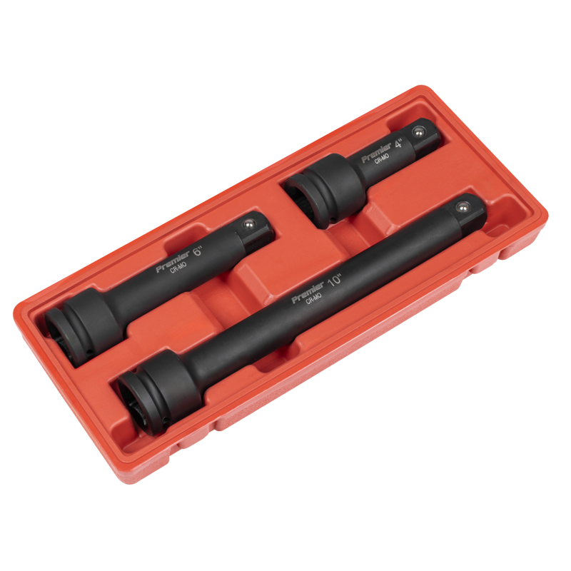 Sealey AK5515 Premier Impact Extension Bar Set 3/4Sq Drive 3pc