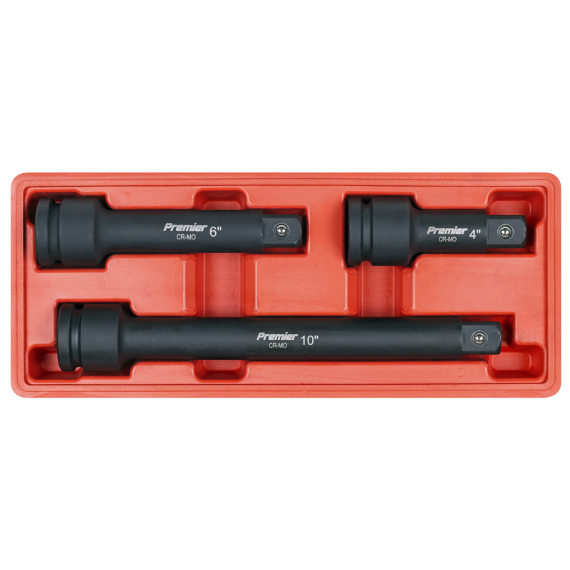 Sealey AK5515 Premier Impact Extension Bar Set 3/4Sq Drive 3pc
