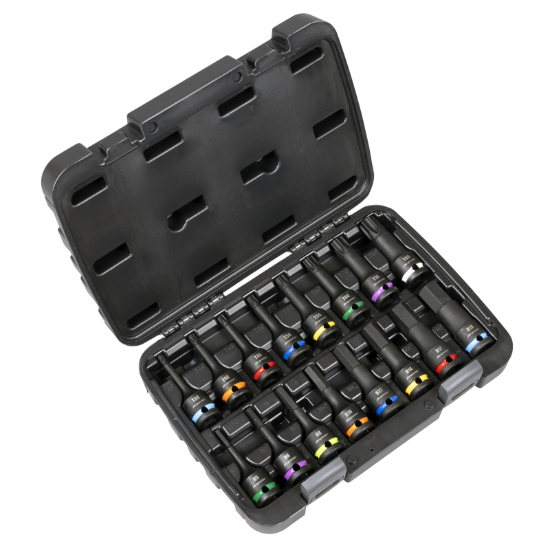 Sealey AK56005 Premier Hex  TRX-Star Impact Socket Bit Set 1/2Sq Drive 16pc