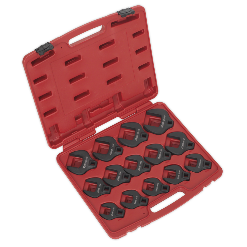 Sealey AK59831 Crow's Foot Spanner Set 14pc 1/2Sq Drive Metric