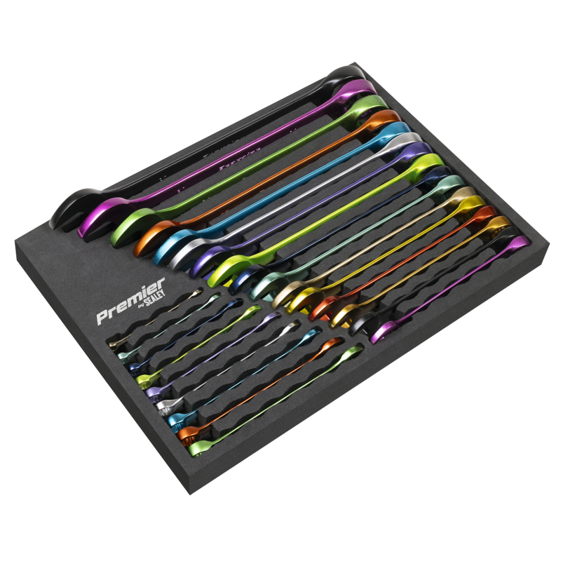 Sealey AK63268 Premier Multi-Coloured Combination Spanner Set 25pc
