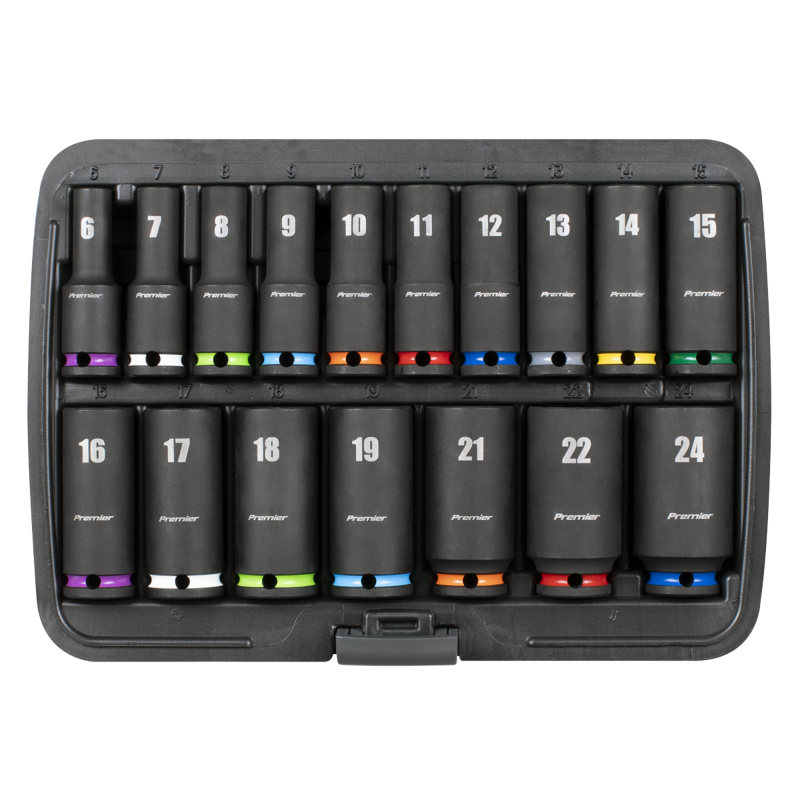 Sealey AK68219 Deep Impact Socket Set 3/8Sq Drive 17pc