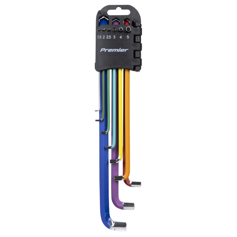 Sealey AK71740 Premier Extra-Long Stubby Element Hex Key Set 9pc