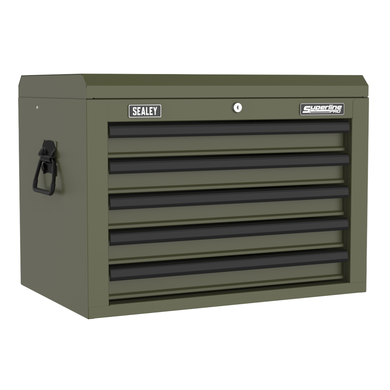 Sealey AP26059TK Superline PRO Heavy-Duty Topchest 5 Drawer - Khaki
