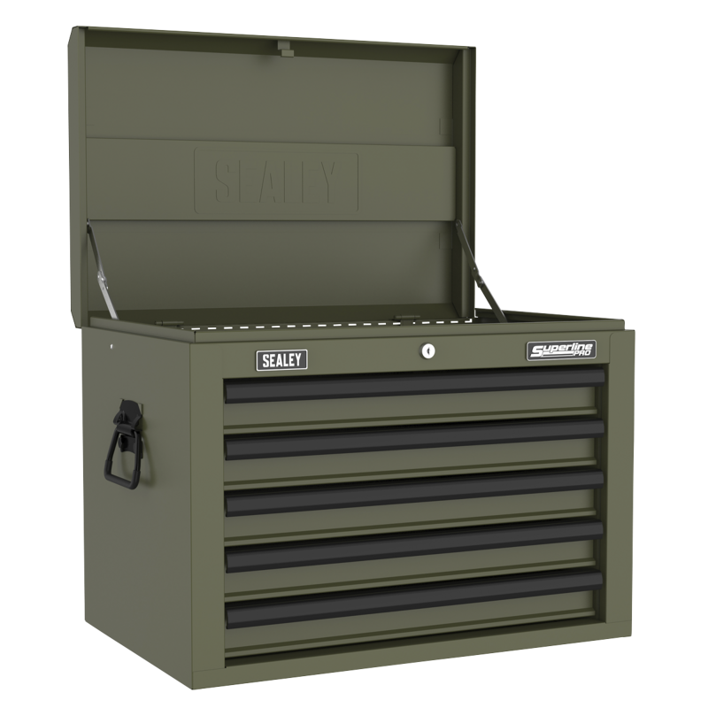 Sealey AP26059TK Superline PRO Heavy-Duty Topchest 5 Drawer - Khaki