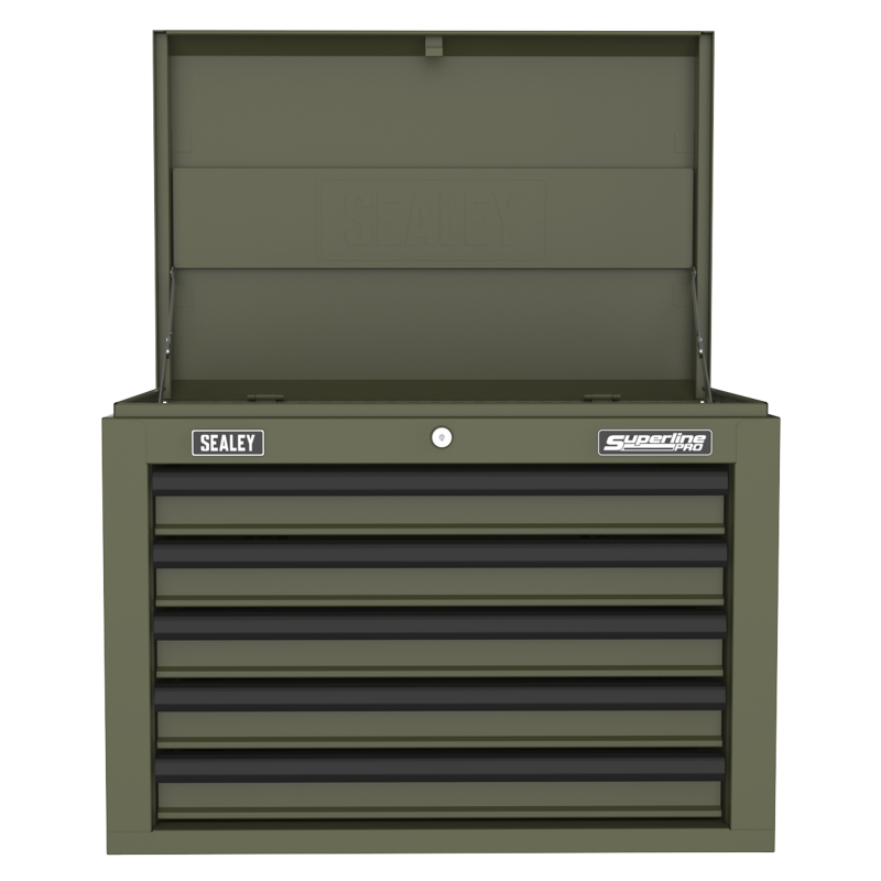 Sealey AP26059TK Superline PRO Heavy-Duty Topchest 5 Drawer - Khaki