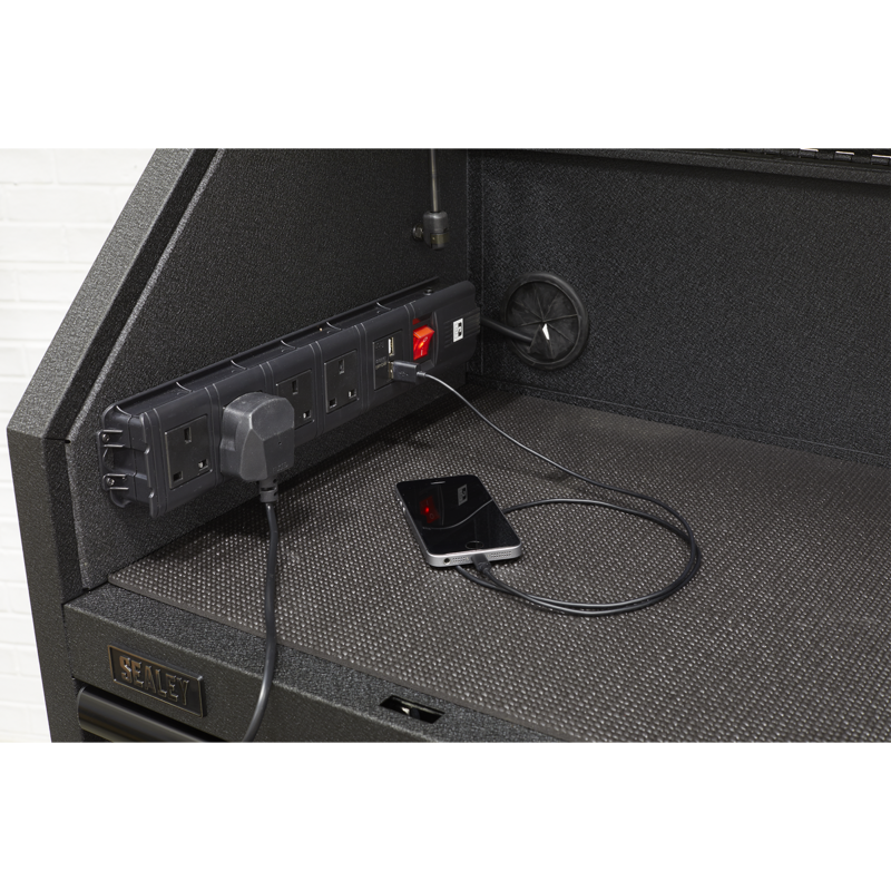 Sealey AP4106BE Topchest 6 Drawer 1030mm with Soft Close Drawers  Power Strip