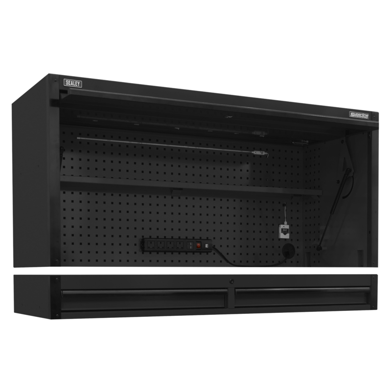 Sealey AP6203BE Superline PRO Black Edition Top Hutch  2 Drawer Riser 1549mm