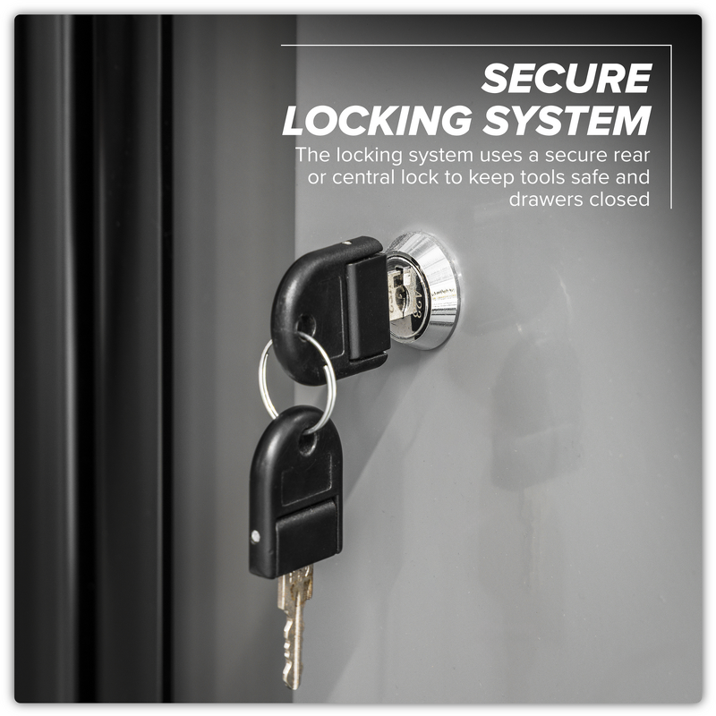 Sealey APMSBESTACK03SS Superline PRO Black Edition Storage System with Stainless Worktop 2.04m