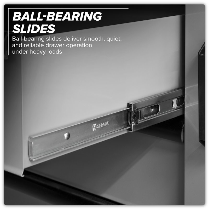 Sealey APMSBESTACK04WW Superline PRO Black Edition Storage System with Rubber Wood Worktop 2.04m