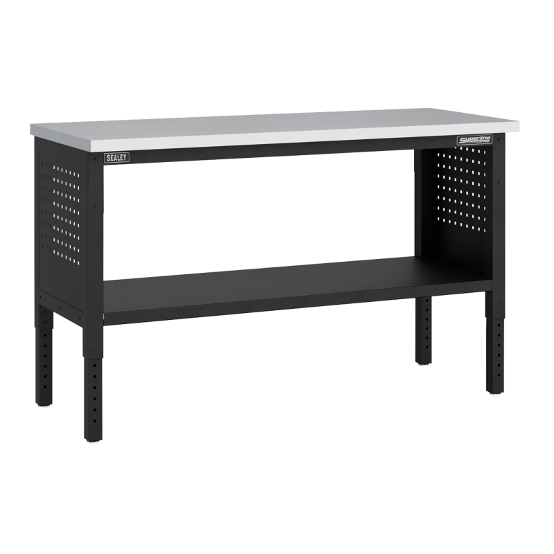 Sealey APMWB60COMBOSS Superline PRO Modular Workbench with Pegboard Back Panel Stainless Steel Worktop 1525mm