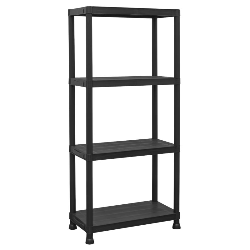 Sealey APPR4 Plastic Racking Unit with 4 Shelves 25kg Capacity Per Level