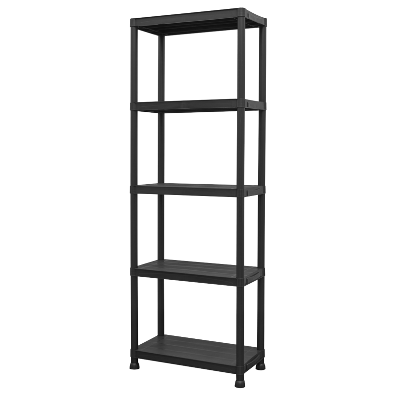 Sealey APPR5 Plastic Racking Unit with 5 Shelves 25kg Capacity Per Level