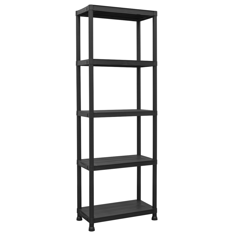 Sealey APPR5 Plastic Racking Unit with 5 Shelves 25kg Capacity Per Level