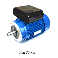Amtecs IE1 0.09kW 4 Pole Single Phase Perm Cap B14S Small Face Mount Electric Motor, 56 Frame 