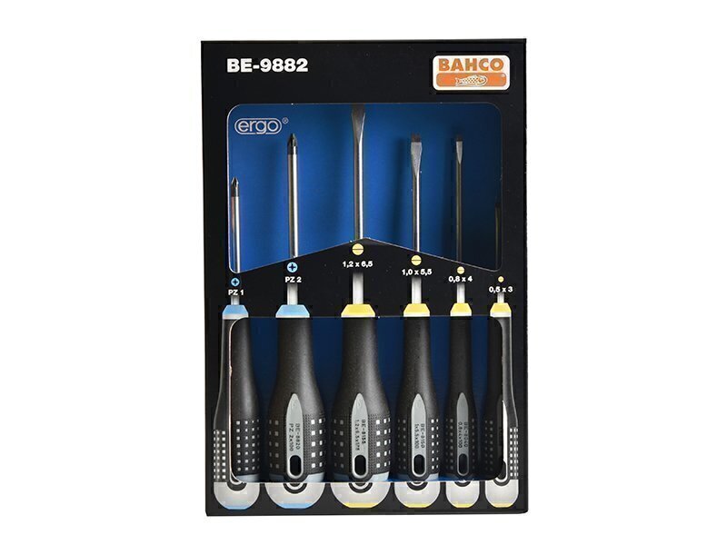 BE-9882 ERGO™ Screwdriver Set, 6 Piece SL/PZ