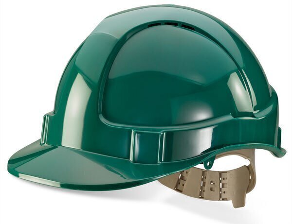 COMFORT VENTED SAFETY HELMET GREEN 